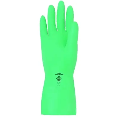 Mapa Professional 483429ZQK StanSolv AF-18 Gloves Flat Cuff Flocked Lined Size 9 Green