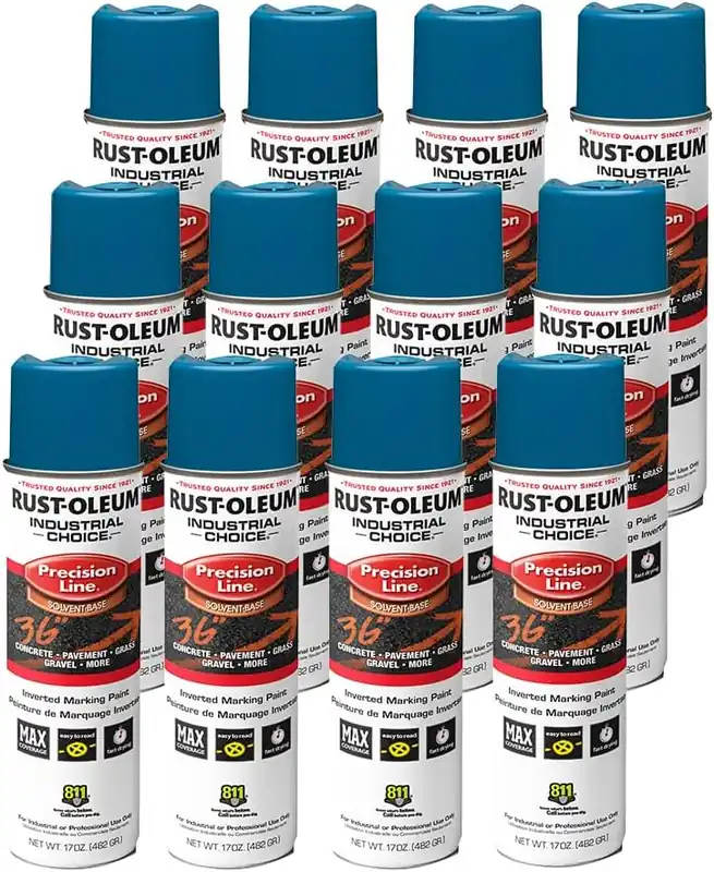 SK0372107-US20260702-105043-0 Rust-Oleum 203022V Industrial Solvent Based Marking Spray Paint 17 Oz 12 Pack - Image 1
