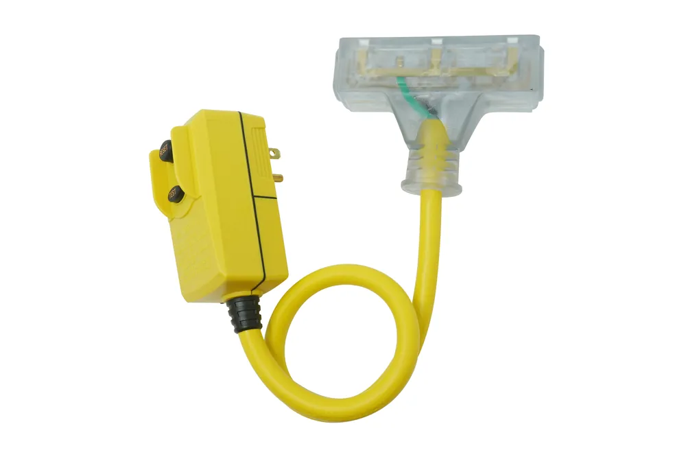 SK0372162-US20260702-105043-0 Southwire 14880023-6 2 FT 120V/15A Yellow 12/3 Cable GFCI Tri Cord - Image 1