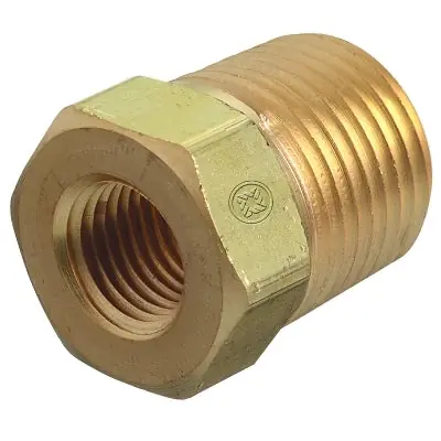 Western Enterprises BB-4-8HP Pipe Thread Bushing 3000 psi Brass 1/4 in NPT Female 1/2 in NPT Male All Gas Types