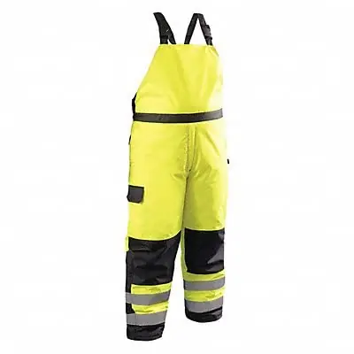 SK0372762-US20260702-105043-0 OccuNomix LUX-WBIB-YL Class E High Visibility Winter Bib Pants, Yellow with Reflective Tape, Large - Image 1