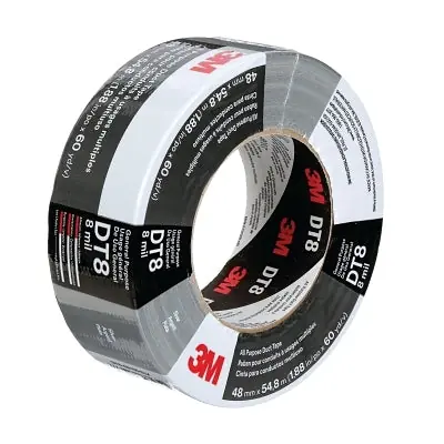 3M 7100174104 DT8 All Purpose Duct Tape 1.88 in x 60 yd x 8 mil Black