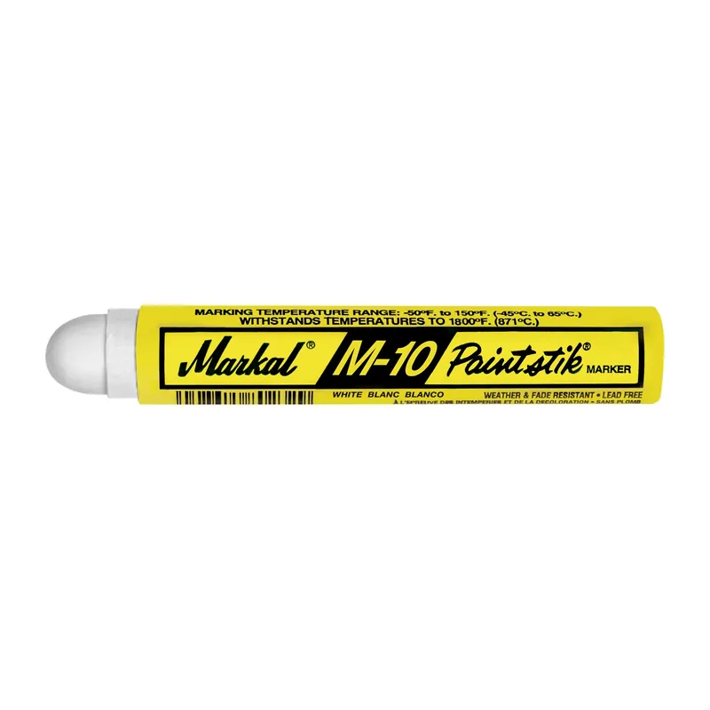Markal 82020 M-10 Paintstik Annealing Heat Treating Solid Paint Marker White Pack of 12