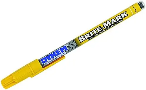 Dykem 41006 Brite-Mark Yellow Fine Marking Pen (1 Count)