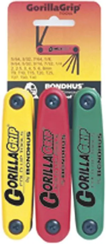 Bondhus 12533 GorillaGrip 2mm-8mm Hex&Star Triple Pack