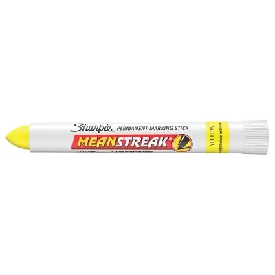 Sharpie 85005 PRO Mean Streak Permanent Marking Stick, Bullet Tip, 12-Pack, Yellow