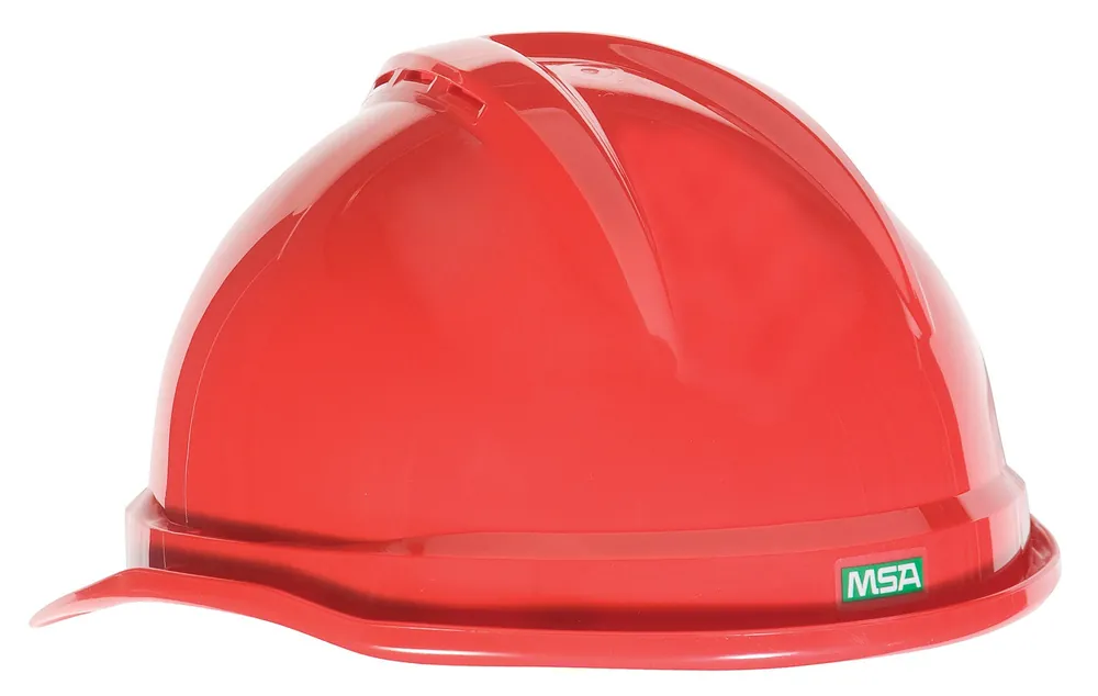 SK0373510-US20260702-105043-0 MSA 10034022 V-Gard 500 Protective Cap 4 Point Fas-Trac Suspension Red - Image 1