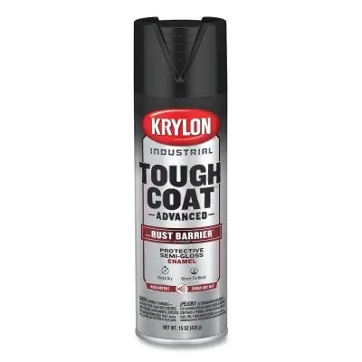 Krylon Industrial K00779008 Tough Coat Advanced with Rust Barrier Technology Spray Paint 15 oz Semi-Gloss Black