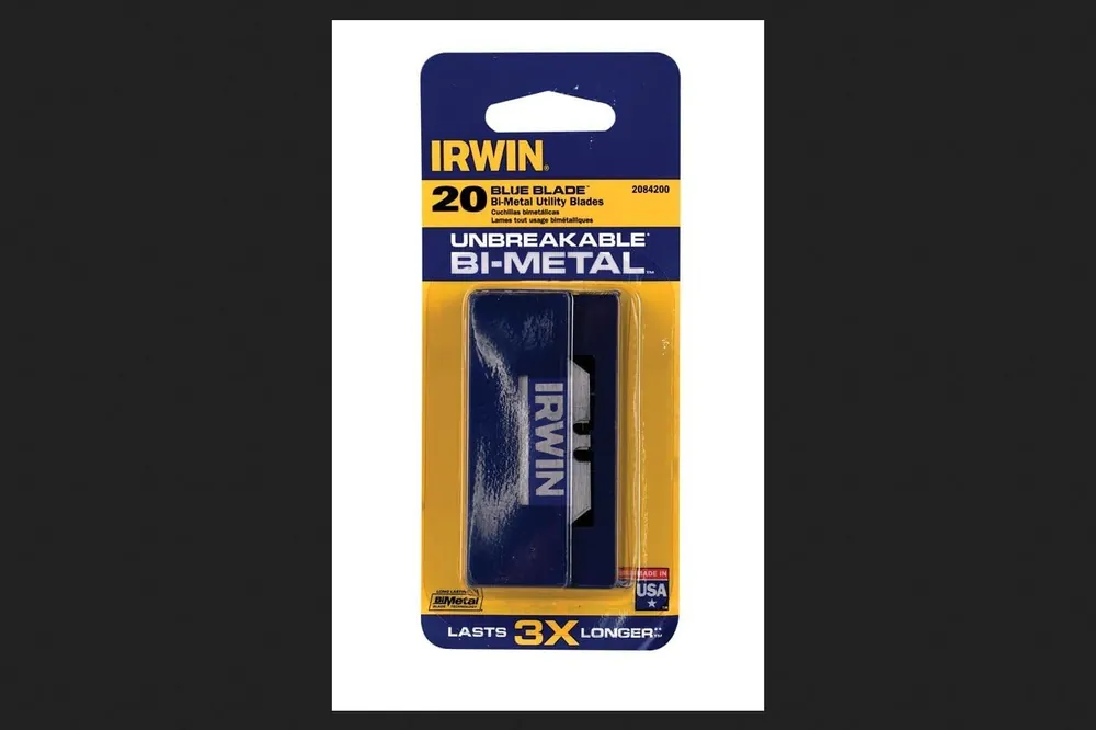 IRWIN 2084200 Bi-Metal Utility Blade 2-3/8 in Length 20/PK