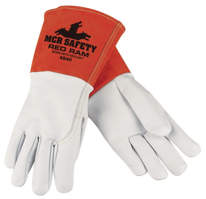 SK0373883-US20260702-105043-0 MCR Safety 4840L Red Ram Premium Grade MIG/TIG Welding Gloves Large - Image 1