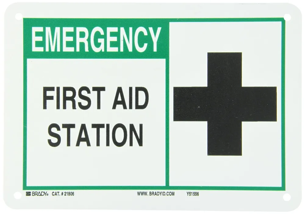 SK0373999-US20260702-105043-0 Brady 21806 First Aid Station Sign 10x7 - Image 1