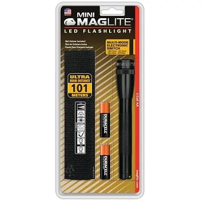 MAG-Lite SP2201HJ Mini Maglite LED Flashlight 2 AA 97 Lumens Black