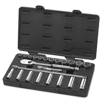 Gearwrench 80707 23 Piece Surface Drive Socket Sets With 84 Tooth Ratchet 1/2 in SAE