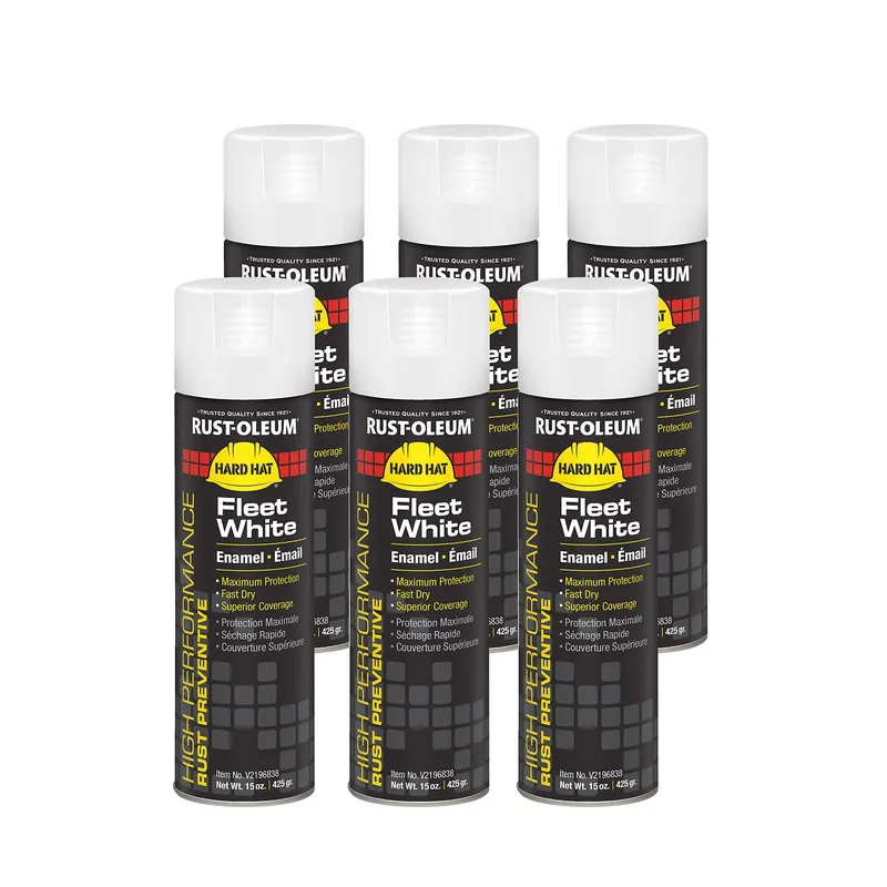SK0374359-US20260702-105043-0 Rust-Oleum V2196838 High Performance V2100 System Rust Preventive Enamel Spray Paint Fleet White 6-Pack - Image 1