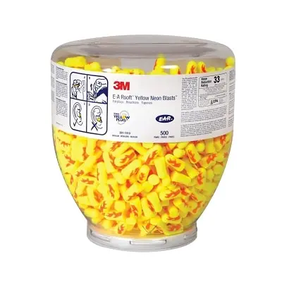 SK0374388-US20260702-105043-0 3M 7000052750 E-A-Rsoft Yellow Neons Foam Earplug Polyurethane Uncorded Clear Bottle - Image 1