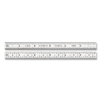L.S. Starrett 51374 Steel Rule 6 Inches 16R Steel Full-Flexible