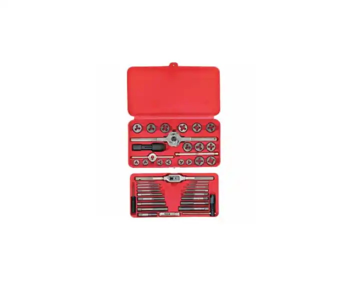 Irwin 24606 Machine Screw/Fractional Tap and Hex Die Set, 41-Piece, High Carbon Steel