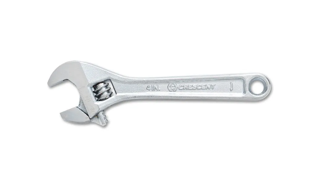 Crescent AC24BK Adjustable Chrome Wrench 4 Inch Jaw Capacity 0.500 Inch