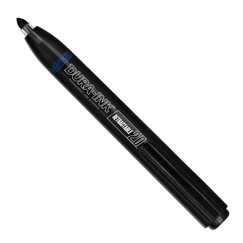 Markal 96575 Dura-Ink Retractable Permanent Ink Marker Black Fine Bullet Tip 1Pc