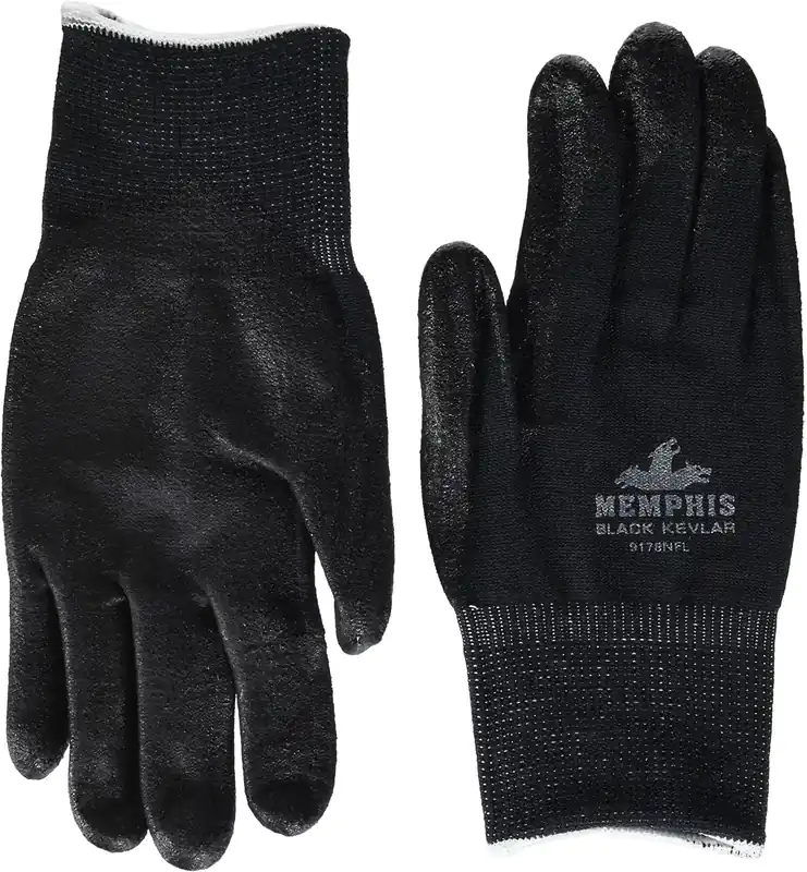 SK0375570-US20260702-105043-0 MCR Safety 9178NFL Kevlar Gloves Nitrile Foam Black Large - Image 1