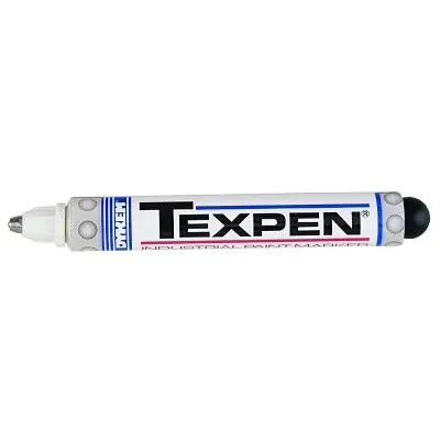 Dykem 16083 Texpen Medium Tip White Industrial Paint Marker