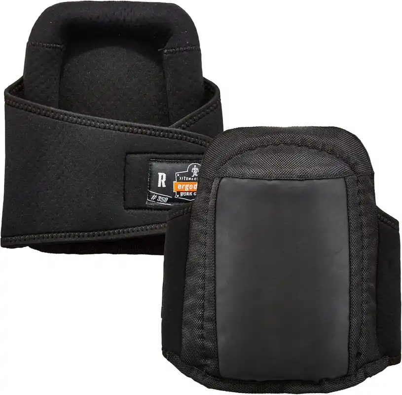 SK0375649-US20260702-105043-0 Ergodyne 18350 ProFlex Gel Knee Pads, Hook and Loop, Black, Cut and Abrasion Resistant - Image 1