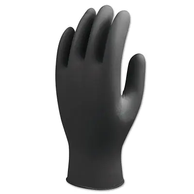 SHOWA 7700PFTS 7700 Series Nitrile Gloves 4 mil Small Black