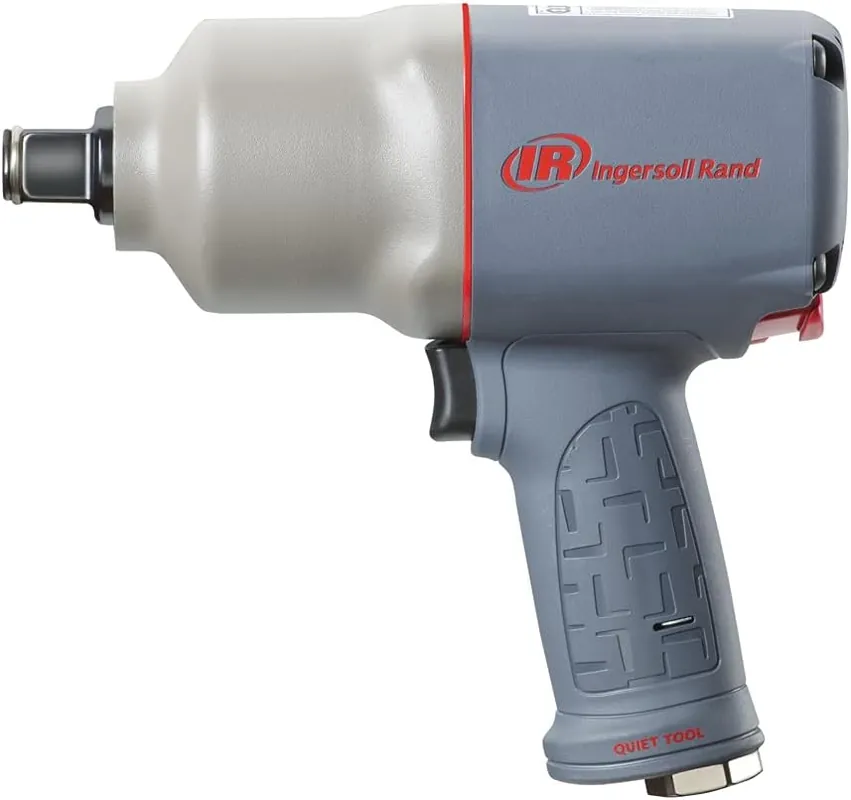 SK0375760-US20260702-105043-0 Ingersoll Rand 2145QIMAX Drive Air Impact Wrench Quiet Technology 1350 ft-lbs 7 Vane Motor Gray - Image 1