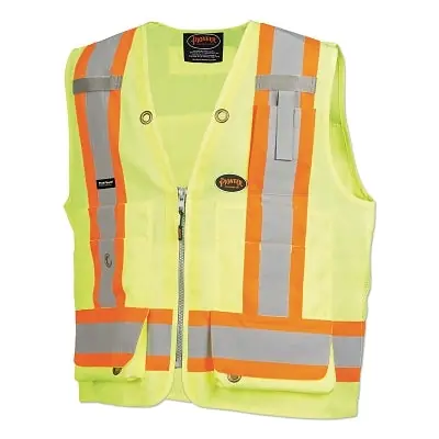 Pioneer V1010141U-XL Woven 150D Surveyor Vest Green XL