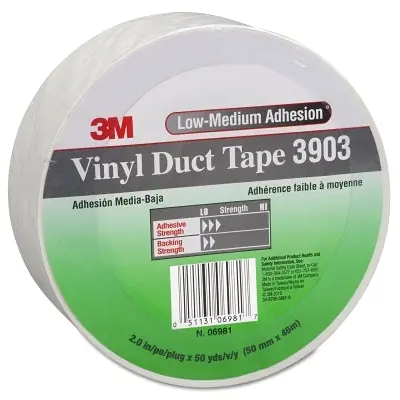 3M 7100145925 Vinyl Duct Tape 2 in x 50 yd Gray