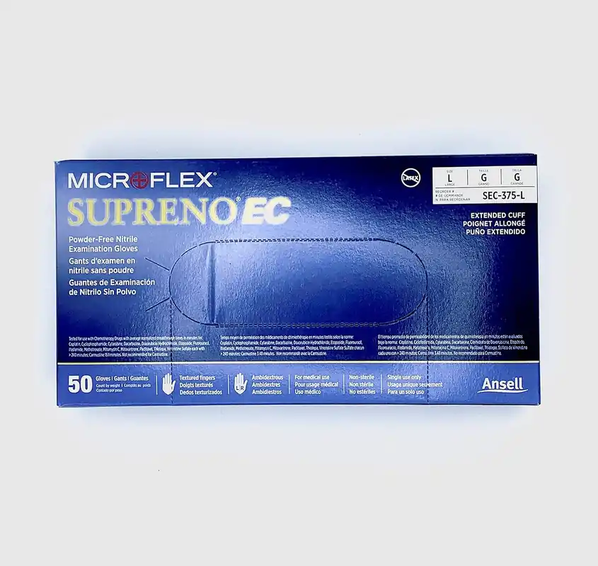 SK0376180-US20260702-105043-0 Microflex SEC-375-L Disposable Gloves Nitrile L Blue PK50 - Image 1