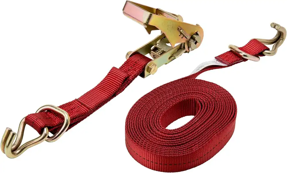 SK0376196-US20260702-105043-0 Keeper 5516 Ratchet Tie-Down Strap Double J-Hook/D-Ring 1 inch Width 16 foot Length 1000 pound Load Cap - Image 1