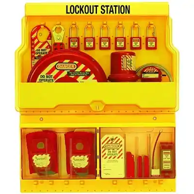 Master Lock S1900VE410 Safety Series Deluxe Lockout Station Zenex Thermoplastic Padlocks 22 in