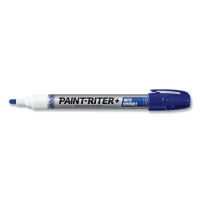 Markal 97035 Paint-Riter+ Water Removable Marker, Blue, 1/8 in, Medium Tip