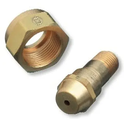 Western Enterprises 300-3 Regulator Inlet Nipple Acetylene (B) 1/4 in NPT 1-3/4 in L Brass CGA-520