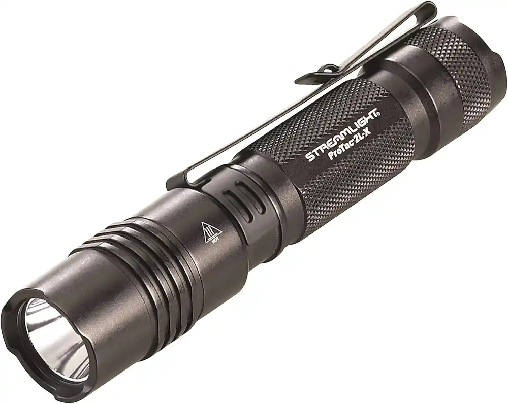 Streamlight 88062 ProTac 2L-X 500-Lumen EDC High Performance Multi-Fuel Tactical Flashlight, Includes CR123A Batteries, Holster, and Clip, Black