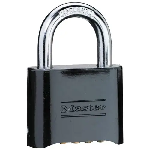SK0376625-US20260702-105043-0 Master Lock 178BLK Combination Padlock Black Pack of 6 pcs - Image 1