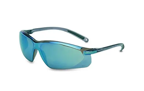 Honeywell Uvex A703 Safety Glasses Blue Mirror Polycarbonate Lens Anti-Scratch Coating