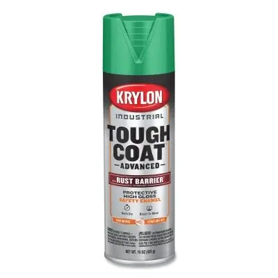 Krylon K00339008 Tough Coat Advanced with Rust Barrier Technology Spray Paint 15 oz Safety Green Gloss