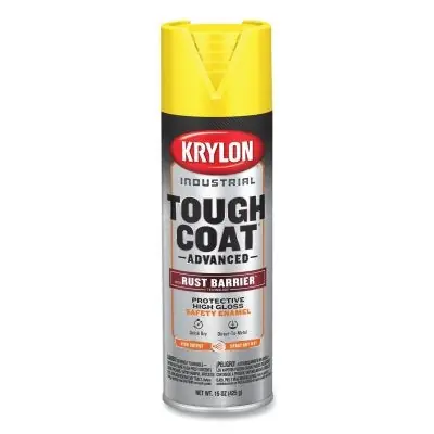 Krylon K00439008 Tough Coat Advanced with Rust Barrier Technology Spray Paint 15 oz Safety Yellow Gloss