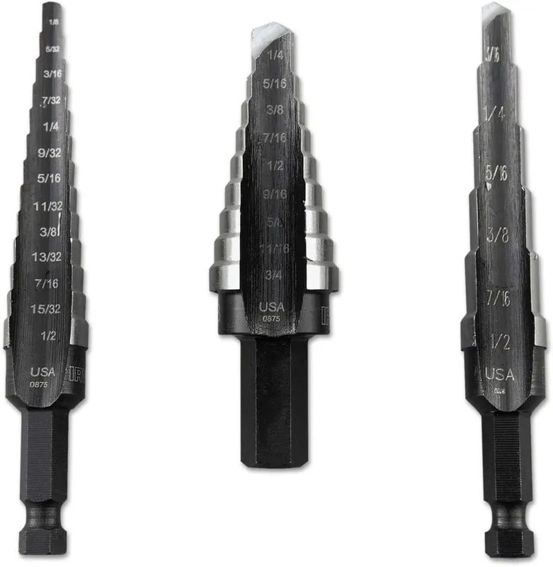 SK0376962-US20260702-105043-0 Irwin Tools 10502ZR Unibit Step Drill Set 3-PC HSS #1/#2/#3 - Image 1