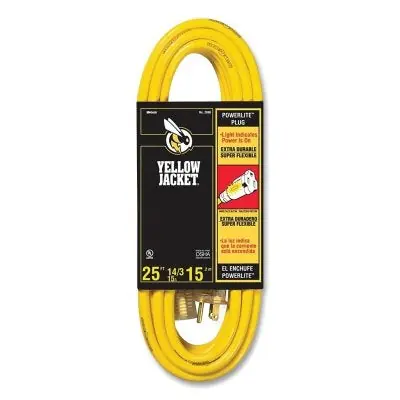 Woods Wire 2886 Yellow Jacket Power Cord 25 ft 14/3 Cord