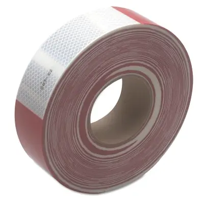 3M 7000004885 Diamond Grade Conspicuity Marking 983 Series Red/White 2 inches x 150 ft Roll 983-326