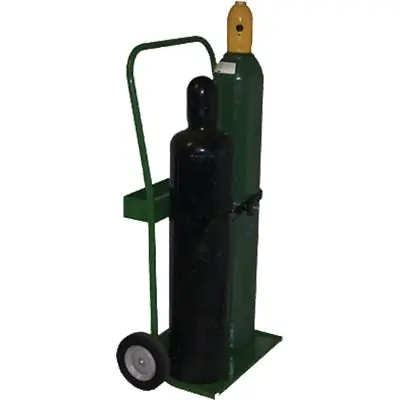Saf-T-Cart 820-8 800 Series Cart Holds Two Cylinders with Semi-Pneumatic Wheels