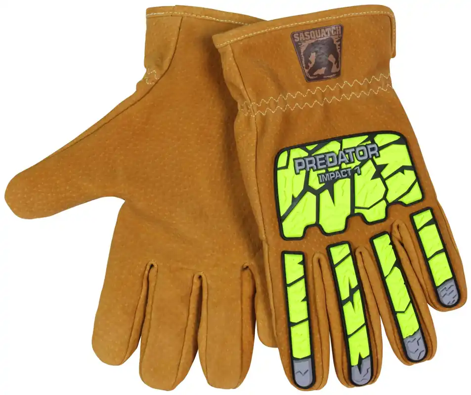 SK0377176-US20260702-105043-0 MCR Safety PD3430XXXL Predator Impact Sasquatch Leather Drivers Gloves, 3X-Large, HyperMax Liner - Image 1