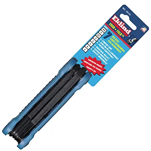 Eklind Tool 25172 Ergo-Fold Fold-up Hex Key Allen Wrench - 7pc Set Metric 2-8mm