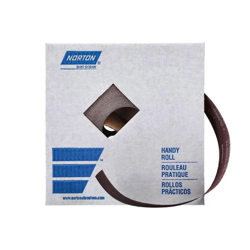 SK0377434-US20260702-105043-0 Norton 66261126298 Metalite Cloth Sandpaper Roll 100 Grit 2 Inches Wide 50 Yard Continuous Roll - Image 1