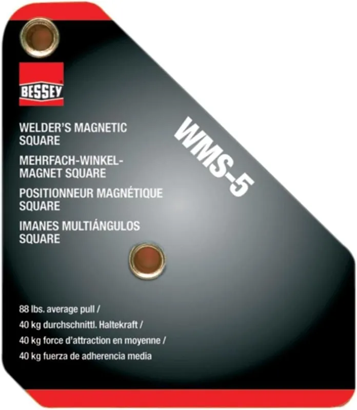 Bessey WMS-5 Magnetic Hold Down Square Ferrite Magnet 112 lb Pull
