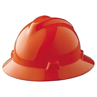 SK0377830-US20260702-105043-0 MSA 454734 V-Gard Protective Hat Staz-On Full-Brim Slotted Orange - Image 1