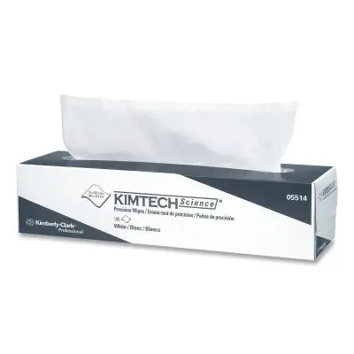 Kimberly-Clark Professional 5517 Kimtech Science Precision Wipe, White, 16.4 in W x 14.43 in L, 92/Box, Pop-Up Box, 1-Ply